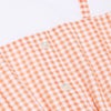 ベビー服 女の子 子ども服 こども服 こども キッズ ジュニア ギンガムチェック柄 重ね着風 ポケット オレンジ(07) デザインポイント1