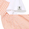ベビー服 女の子 ギンガムチェック柄 重ね着風ワンピース オレンジ(07) デザインポイント2