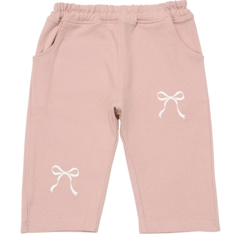 ベビーサイズお花刺繍微起毛素材カーディガン