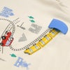 ベビー服 男の子 電車 車 刺繍 乗り物 トレーナー アイボリー(12) デザインポイント1