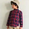 子供服 男の子 綿100％ タータンチェック柄 ロゴ刺繍 襟付きシャツ