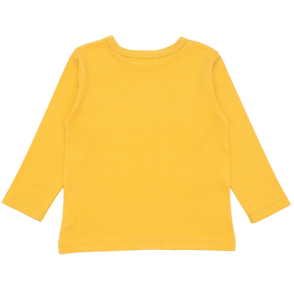 ベビー服 男の子 綿100％ 救急車 消防車 乗り物 モチーフ Tシャツ イエロー(04) 背面