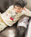 ベビー服 男の子 綿100％ 救急車 消防車 乗り物 モチーフ Tシャツ アイボリー(12) モデル画像4