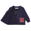 ベビー服 男の子 ロゴ ロンドンバス ワッペン 乗り物 カーディガン ネイビー(06) デザインポイント1