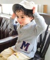 ベビー服 男の子 ロゴ ロンドンバス ワッペン 乗り物 カーディガン 杢ｸﾞﾚｰ(92) モデル画像1