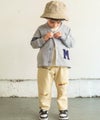 ベビー服 男の子 ロゴ ロンドンバス ワッペン 乗り物 カーディガン 杢ｸﾞﾚｰ(92) モデル画像4