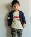 ベビー服 男の子 綿100％ ロンドンバス 乗り物 ワッペン Tシャツ アイボリー(12) モデル画像3