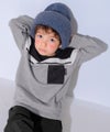 子供服 男の子 子ども服 こども キッズ ジュニア ポケットつき 配色切り替え 長そで 裏毛トレーナー 杢ｸﾞﾚｰ(92) モデル画像1