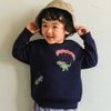 ベビー服 男の子 子ども服 こども キッズ 恐竜 刺繍 ダイナソー パラシュート モチーフ 長そで