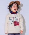 ベビー服 男の子 子ども服 こども キッズ 乗り物 ロンドンバス ワッペン 刺繍 海外 プリント アイボリー(12) モデル画像アップ