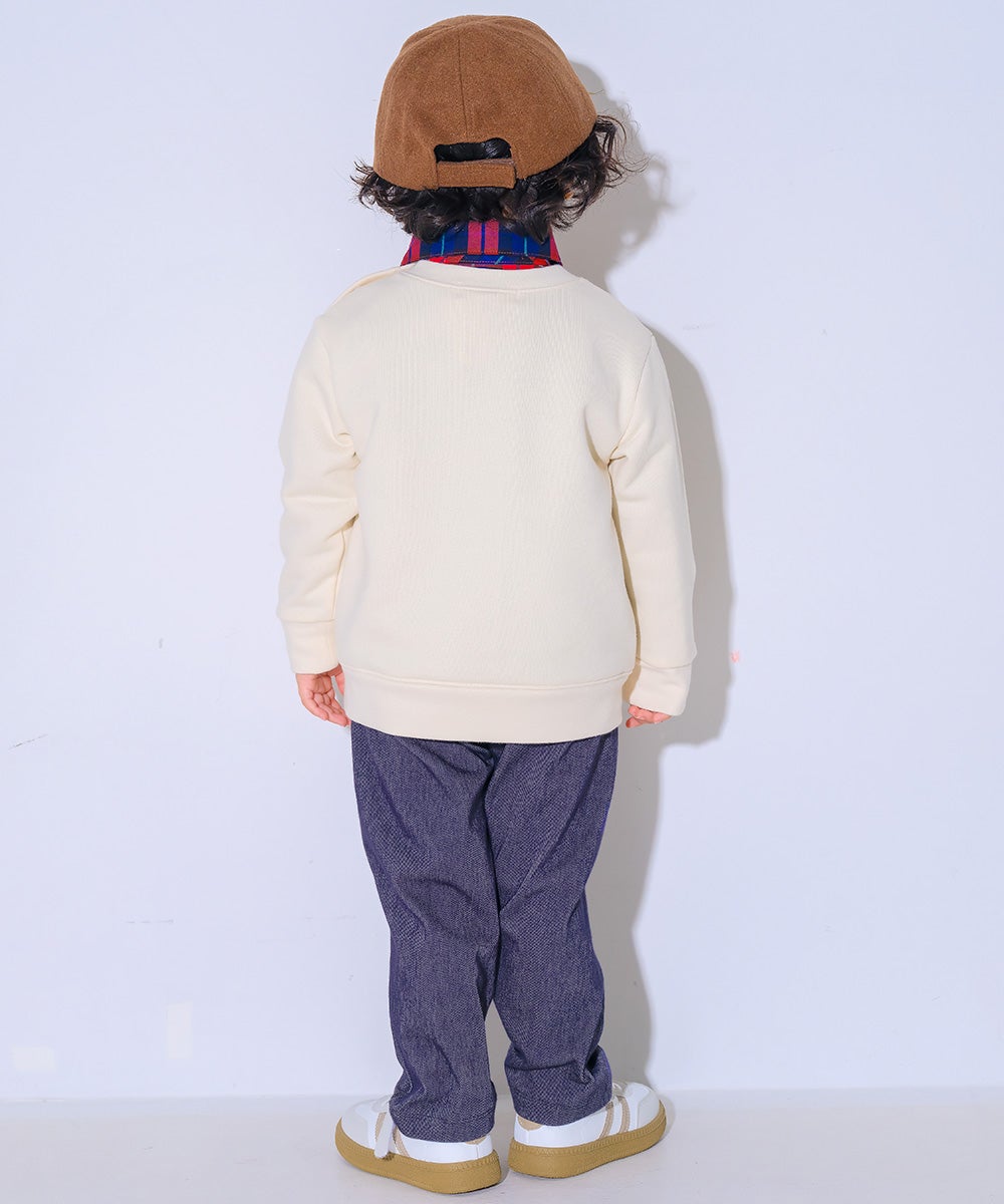 ベビー服 男の子 子ども服 こども キッズ 乗り物 ロンドンバス ワッペン 刺繍 海外 プリント アイボリー(12) モデル画像4