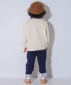 ベビー服 男の子 子ども服 こども キッズストレッチ ツイルニット 乗り物 ロゴ 折り返し 2way ロングパンツ ネイビー(06) モデル画像3