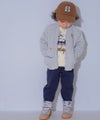 ベビー服 男の子 子ども服 こども キッズストレッチ ツイルニット 乗り物 ロゴ 折り返し 2way ロングパンツ ネイビー(06) モデル画像4