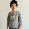 ベビー服 男の子 子ども服 こども キッズ 飛行機 カラフル 恐竜 ワッペン 刺繍 裏毛トレーナー