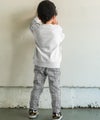 ベビー服 男の子 子ども服 こども キッズ 飛行機 カラフル 恐竜 ワッペン 刺繍 裏毛トレーナー 杢ｸﾞﾚｰ(92) モデル画像1
