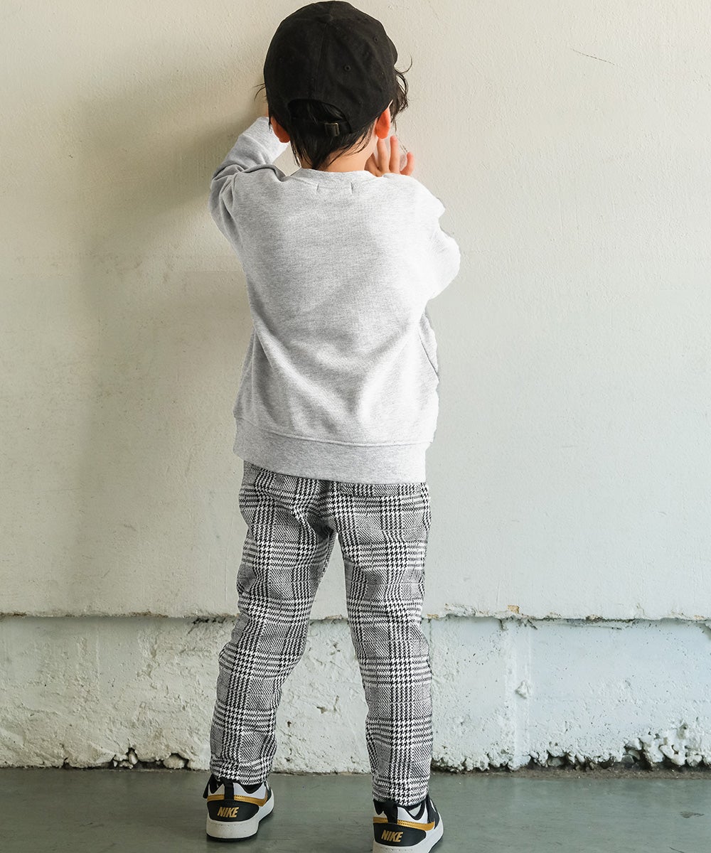 ベビー服 男の子 子ども服 こども キッズ 飛行機 カラフル 恐竜 ワッペン 刺繍 裏毛トレーナー 杢ｸﾞﾚｰ(92) モデル画像1