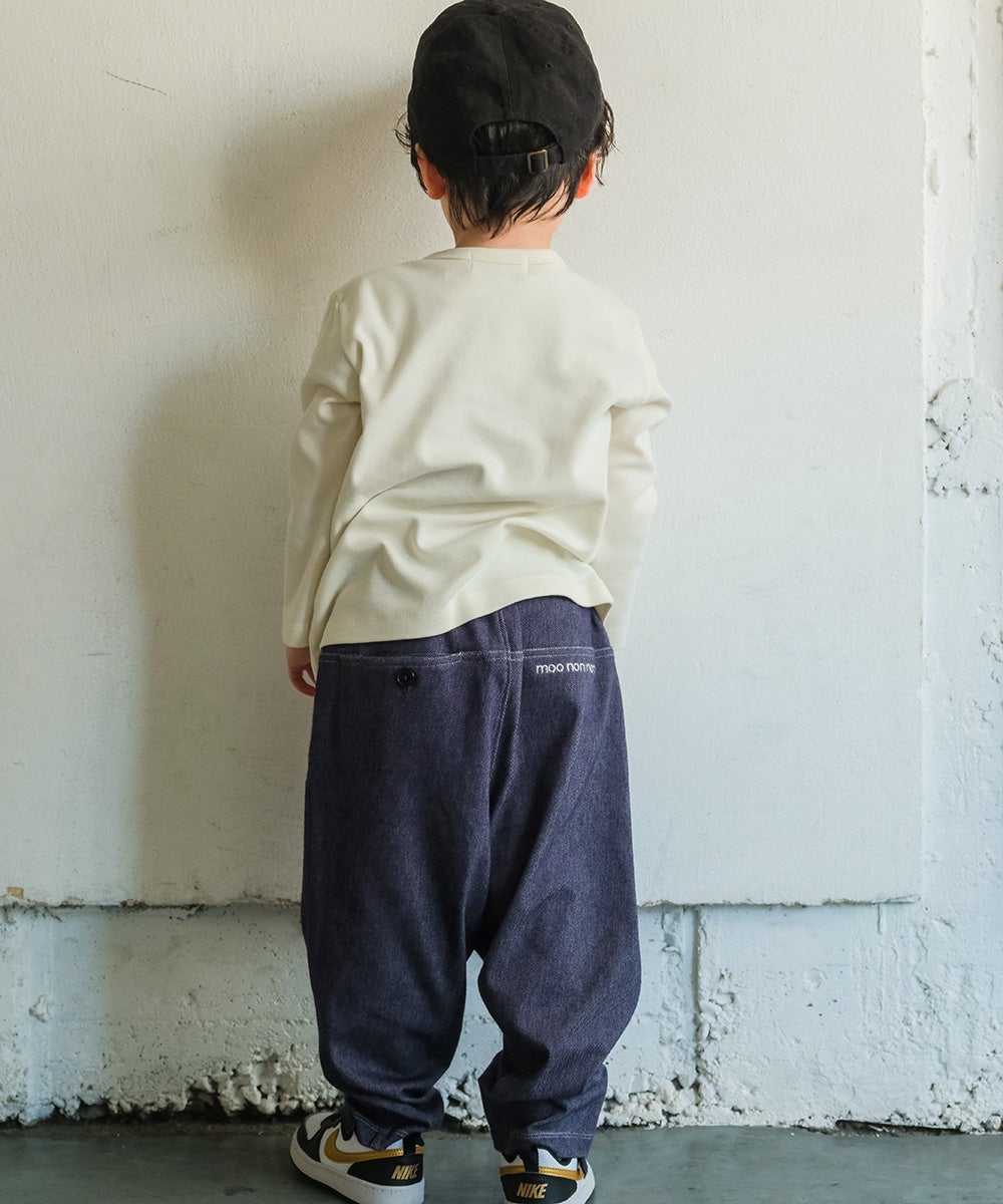 ベビー服 男の子 子ども服 こども キッズ 電車 刺繍 飛行機 乗り物 ワッペン 長そで ロンT オフホワイト(11) モデル画像2