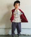 ベビー服 男の子 子ども服 こども キッズ 電車 刺繍 飛行機 乗り物 ワッペン 長そで ロンT オフホワイト(11) モデル画像3