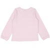 ベビー服 女の子 綿100％ リボンつきドレスミラープリント Tシャツ ピンク(02) 背面