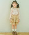 ベビー服 女の子 ギャザーフリル コーデュロイキュロットパンツ ベージュ(51) モデル画像3