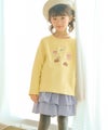 ベビー服 女の子 ギャザーフリル コーデュロイキュロットパンツ ブルー(61) モデル画像全身