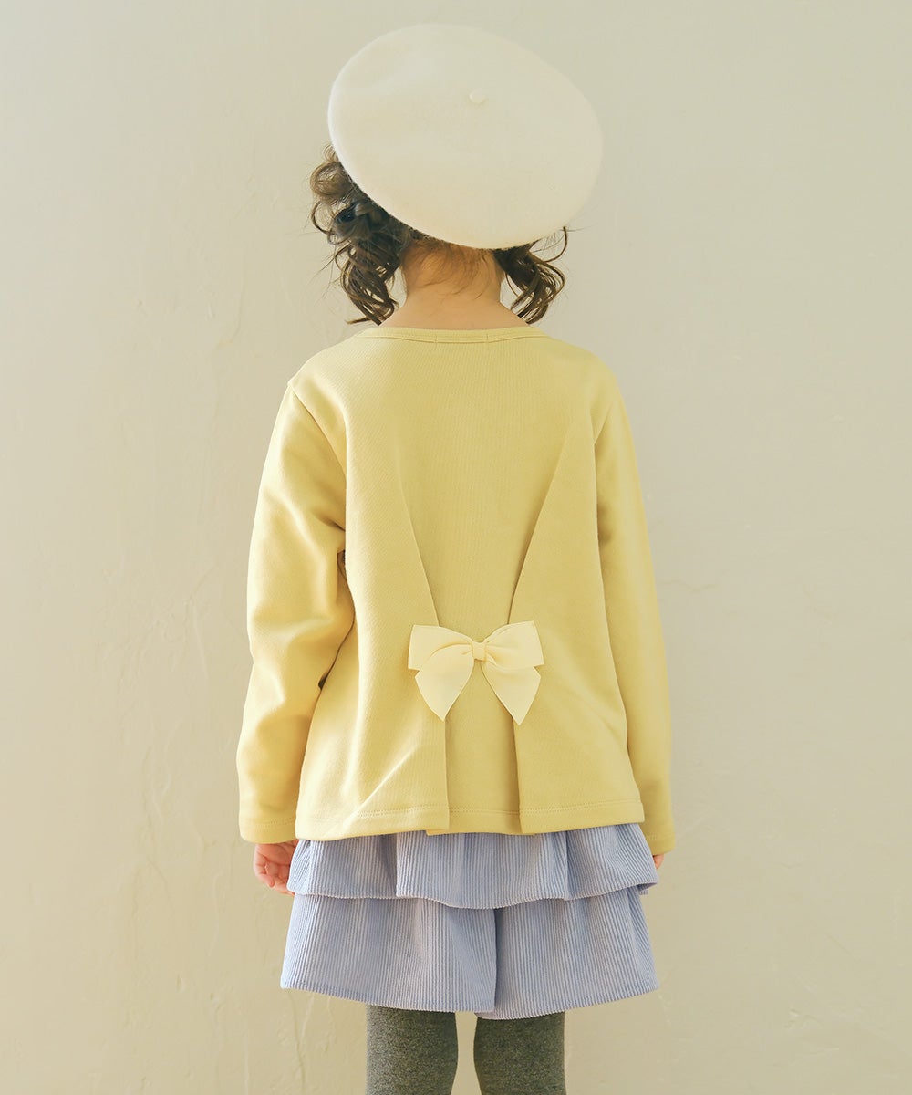 ベビー服 女の子 ギャザーフリル コーデュロイキュロットパンツ ブルー(61) モデル画像4