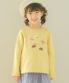 ベビー服 女の子 スイーツ刺繍 バックリボンつきトレーナー イエロー(04) モデル画像アップ