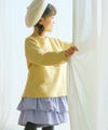 ベビー服 女の子 スイーツ刺繍 バックリボンつきトレーナー イエロー(04) モデル画像4