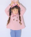 ベビー服 女の子 お花モチーフ ポケットつき ストレッチ デニムツイルパンツ ブルー(61) モデル画像3