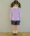 ベビー服 女の子 バレエ 刺繍 リボンつき 長そで 裏毛トレーナー パープル(91) モデル画像2