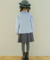 ベビー服 女の子 ロンドンモチーフ 刺繍 リボン 裏毛トレーナー ブルー(61) モデル画像2