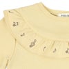 ベビー服 女の子 音符刺繍 フリルつき 長そでトレーナー イエロー(04) デザインポイント1