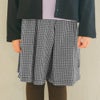 子供服 女の子 千鳥柄 音符刺繍 キュロットパンツ