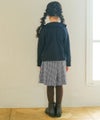 子供服 女の子 千鳥柄 音符刺繍 キュロットパンツ ホワイト×ブラック(10) モデル画像4