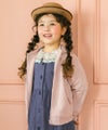 ベビー服 女の子 フード取り外し可能 音符刺繍 裏起毛パーカー ピンク(02) モデル画像1