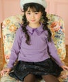 子供服 女の子 リボン柄 インパンツ付き バルーンスカート ブラック(00) モデル画像2