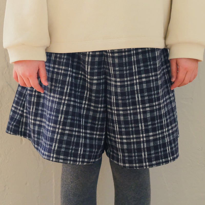 子供服 女の子 チェック柄 キュロットパンツ