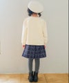 子供服 女の子 チェック柄 キュロットパンツ ネイビー(06) モデル画像4