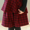 子供服 女の子 チェック柄 タック キュロットパンツ