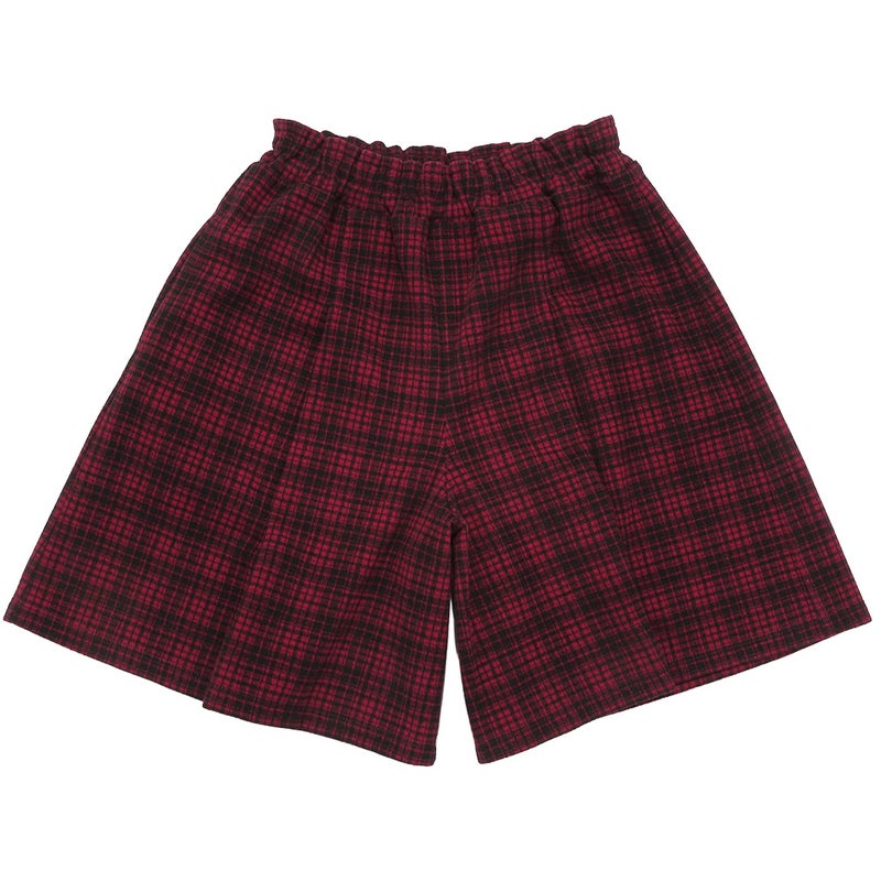 セットアップにも最適なチェックキュロットパンツ【秋冬女の子】
