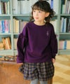 子供服 女の子 チェック柄 タック キュロットパンツ ネイビー(06) モデル画像4