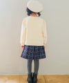 ベビー服 女の子 音符 刺繍 五線譜モチーフ リボン トレーナー アイボリー(12) モデル画像3