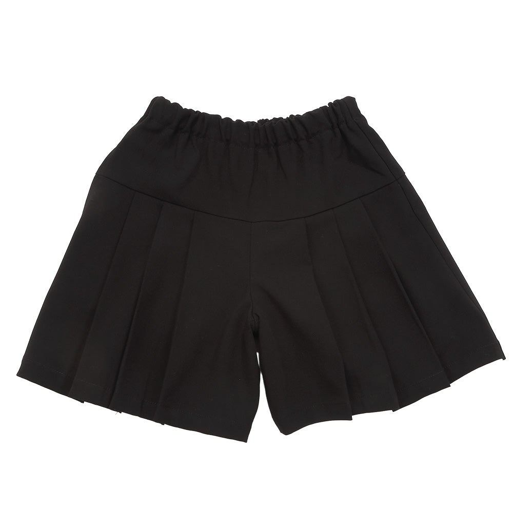 子供服 女の子 ストレッチツイル プリーツ風 キュロットパンツ ブラック(00) 背面