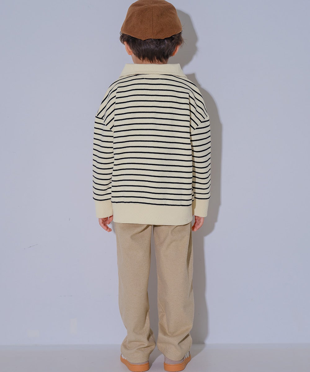 子供服 男の子 ユニセックス 男女兼用 微起毛 ベイカーパンツ ベージュ(51) モデル画像2