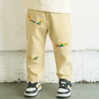 ベビー服 男の子 ハンバーガー はたらく車 乗り物刺繍 ストレッチパンツ
