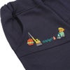 ベビー服 男の子 ハンバーガー はたらく車 乗り物刺繍 ストレッチパンツ ネイビー(06) デザインポイント2