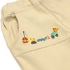 ベビー服 男の子 ハンバーガー はたらく車 乗り物刺繍 ストレッチパンツ ベージュ(51) デザインポイント2