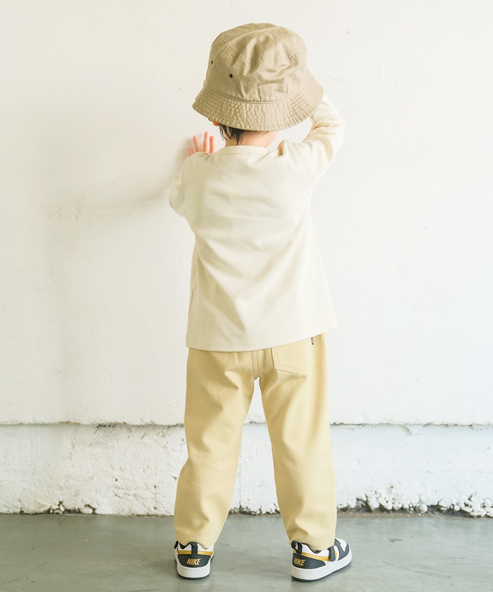 ベビー服 男の子 ハンバーガー はたらく車 乗り物刺繍 ストレッチパンツ ベージュ(51) モデル画像4