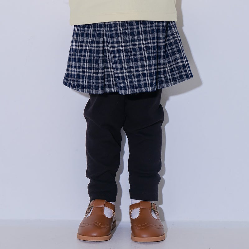 ベビー服 女の子 チェック柄 10分丈 スカッツ