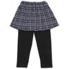 ベビー服 女の子 チェック柄 10分丈 スカッツ ネイビー(06) 背面